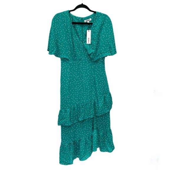 NWT BB Dakota Pepper Green Midi Dress - Picture 1 of 1